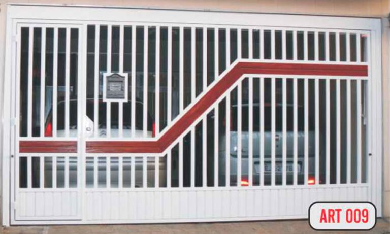 Portão automático em alumínio fabricado e instalado pela PW Vidros em São Paulo